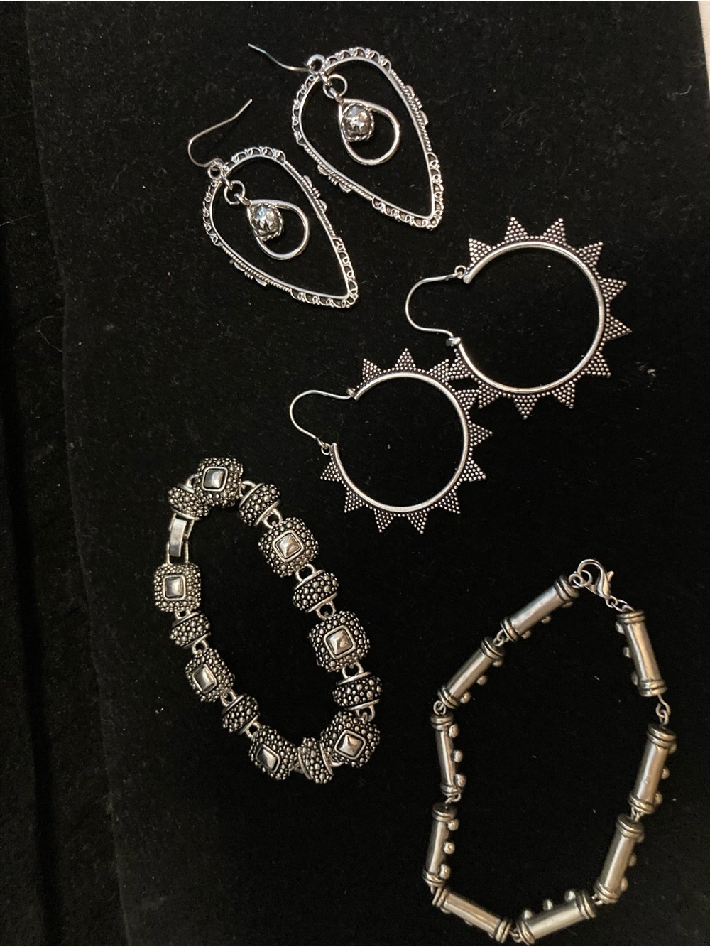 Silver-Tone Boho Drop Earrings - Women Jewelry